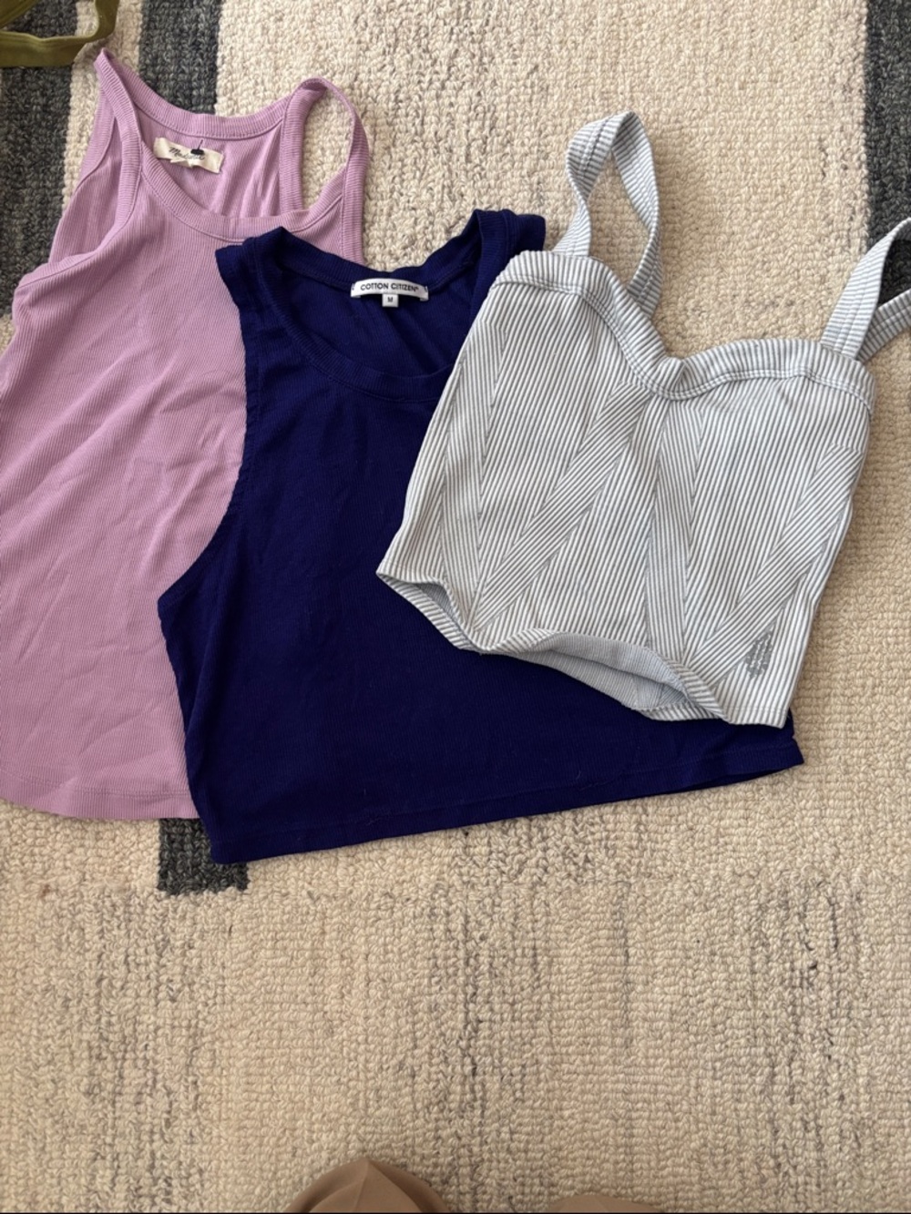 FP Movement by Free People Purple Ribbed Tank Top